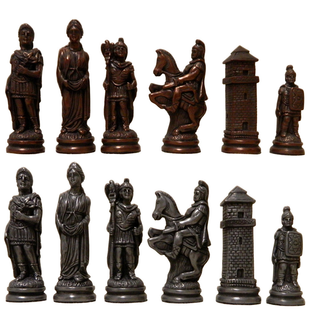 Mahogany Traveling Campaign Chess Table