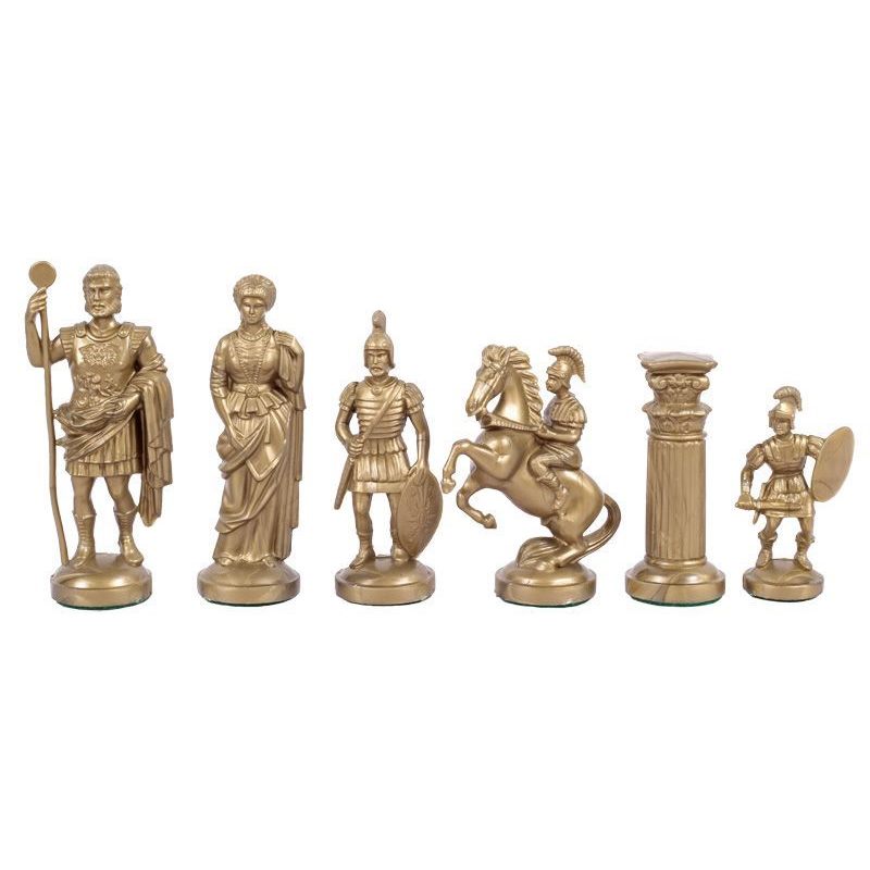 3 75 black gold roman legion plastic chess pieces