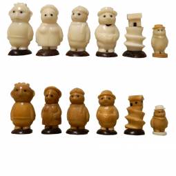 Tagua Organic Ivory Natives Chess Pieces