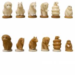 Tagua Organic Ivory Africa Chess Pieces