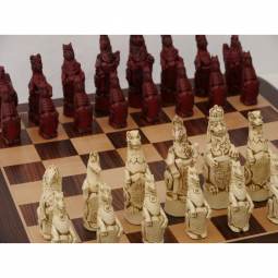 5" Royal Beasts Crushed Stone Chess Pieces