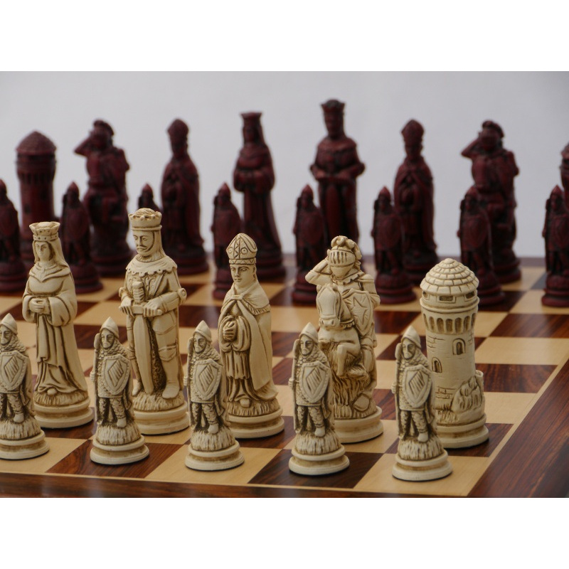 English & Scottish Crushed Stone Chess Pieces