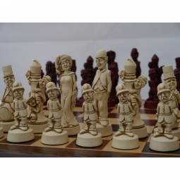 5 1/2" Movie Stars Crushed Stone Chess Pieces
