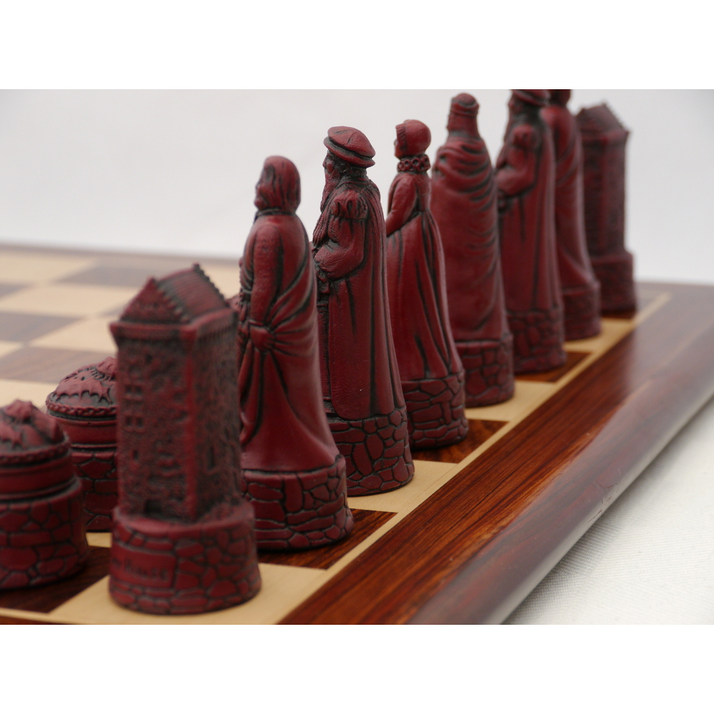 English and Scottish Crushed Stone Chess Pieces