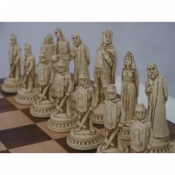 5" Brown Shakespeare Crushed Stone Chess Pieces