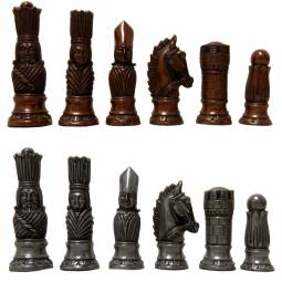 4" Victorian Crushed Stone Chess Pieces