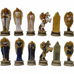 3" Angel Hand Painted Polystone Chess Pieces