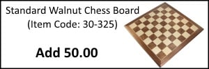 Standard Walnut Chess Board (Add 50.00