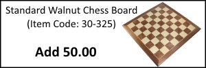 Standard Walnut Chess Board (Add 50.00