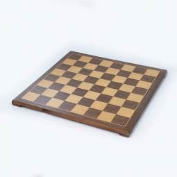 18" Footed Walnut-Oak Chess Board