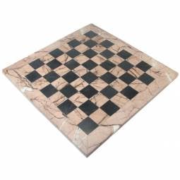 16" Black and Marina Marble Chess Board