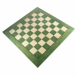 18" Green Erable Glossy Chess Board with 1 3/4" Squares