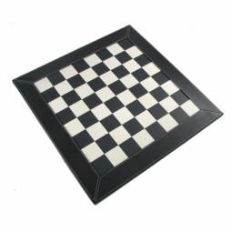 21" Leatherette Black & White Chess Board