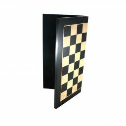 22" Sycamore & Black Folding Chess Board with 2 1/4" Squares