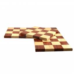 18" Padouk QuarterMaster Chess Board with 2 1/4" Squares