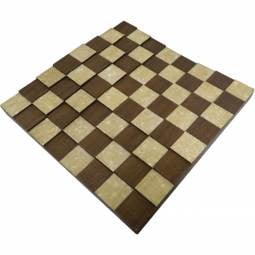 16" Walnut Pyramid Turkish Chess Board with 2" Squares