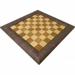 15" Italian Leatherette and Wood Footed Chess Board with 1 1/2" Squares