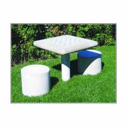 Fixed Outdoor Cement Chess Table