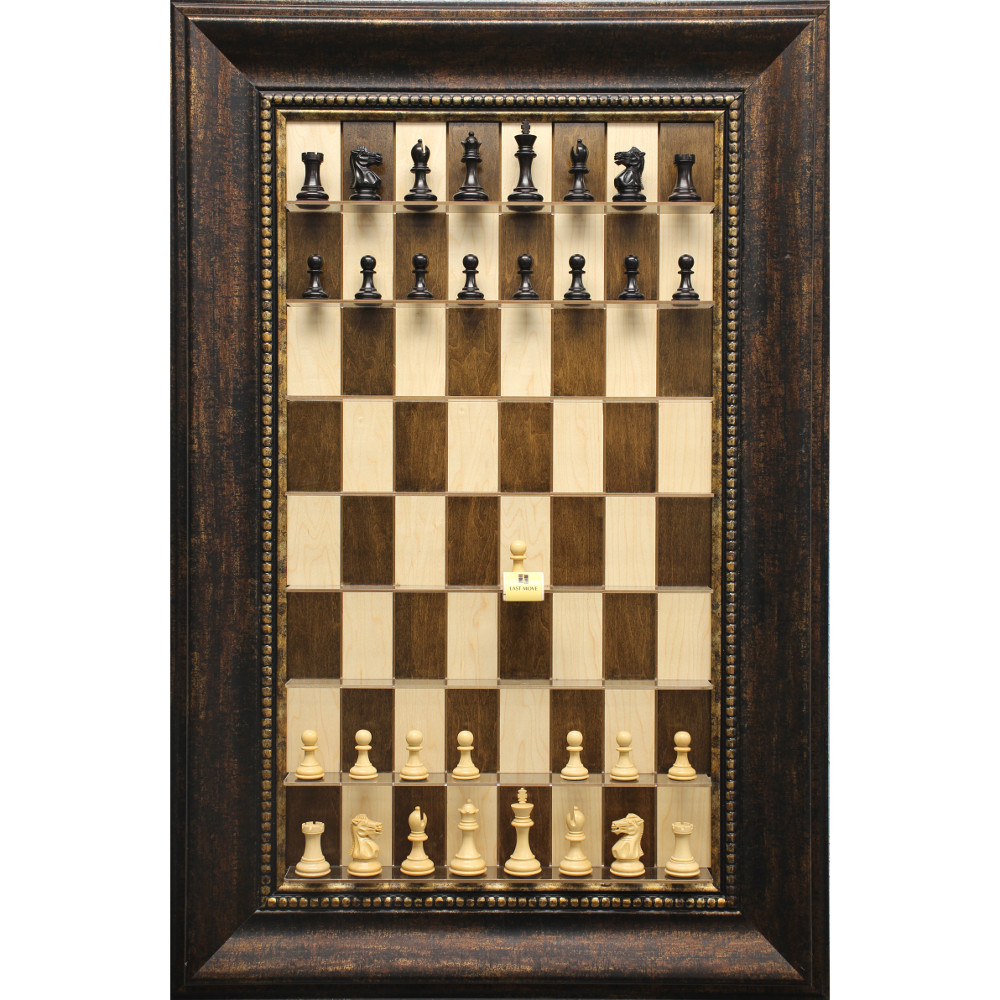 Toy Time Chess Board Walnut Book Style with Staunton Chessmen