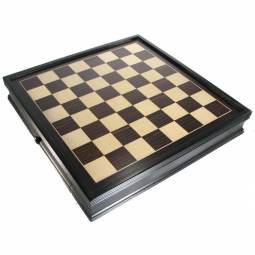 19" Macassar Chess Board w/ Storage Drawers