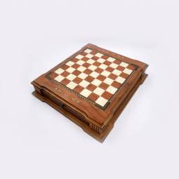 Castle Turkish Storage Chess Board with 1 1/2" Squares