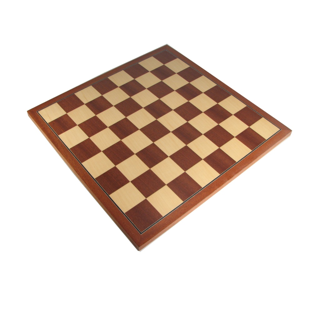 CHESS BOARD INLAID WOODEN FLAT BOARD GAME WALNUT AND MAPLE 16" 