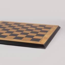 23" Black and Olive Chess Board with 2 1/4" Square - Presidential Style