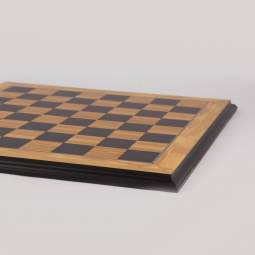 Olive Wood & Black Deluxe Chess Board 2 Squares