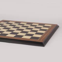 18" Black Santos Palisander Chess Board with 1 3/4" Squares - Presidential Style