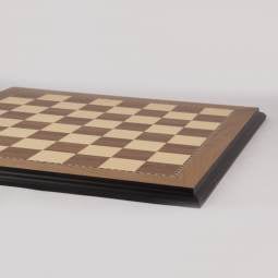 20" European Walnut Chess Board with 2" Squares - Presidential Style
