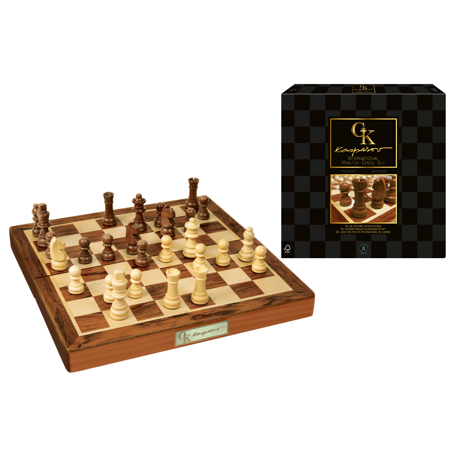 kasparov chess set silver