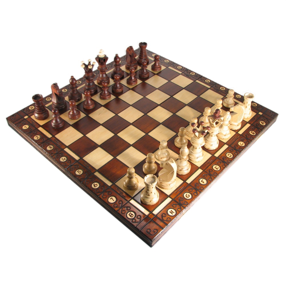 Brand New ♞ Hand Crafted Ambassador  Wooden Chess Set 56cm x 56cm♚ 