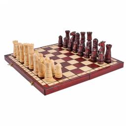 19" Polish Castle Folding Wood Chess Set