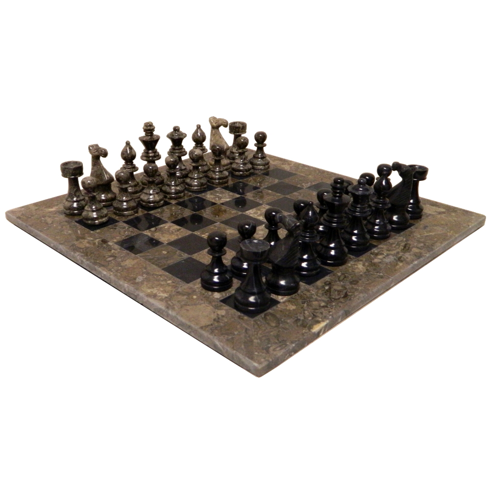 Luxury Chess Set Chess Set With Marble Pattern Chess Board 