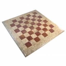 20" Tapered Red & Coral with Coral Border Marble Chess Board