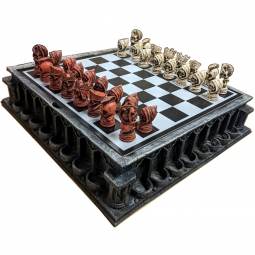 17" Skull Fortress Chess Set