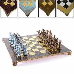 17" Archers Oxidized Metal Chess Set
