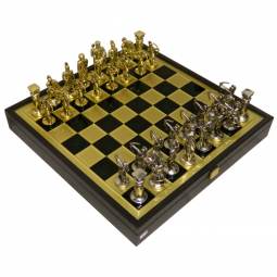 16" Archers Metal Chess Set with Storage Chess Board