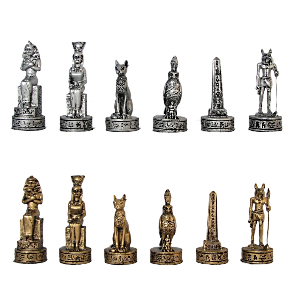 Egyptian Gods Chess Set with Ankh Board - Tabletop Games