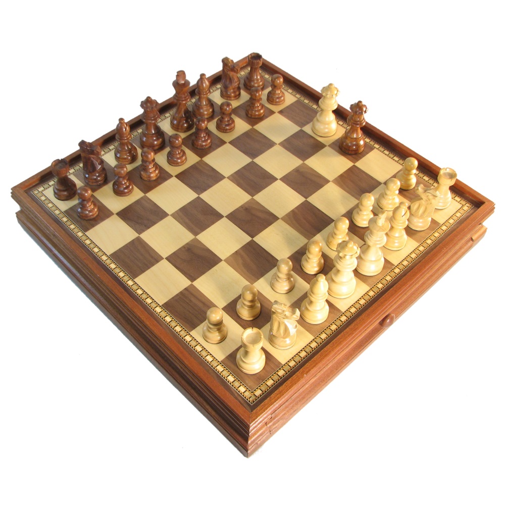  Wooden Chess Set for Kids and Adults - 15 Staunton Chess Set -  Large Folding Chess Board Game Sets - Storage for Pieces