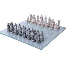 Medieval Themed Chess Set - Gold & Silver - Medium