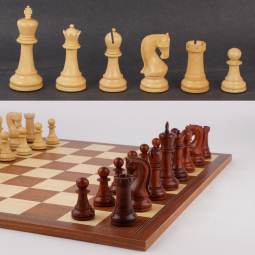 20" MoW Padouk Old World Staunton Executive Chess Set