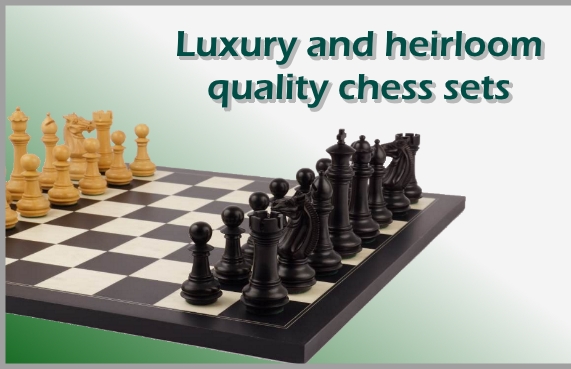 Heirloom chess sets - a selection of luxury hand carved chess pieces and boards
