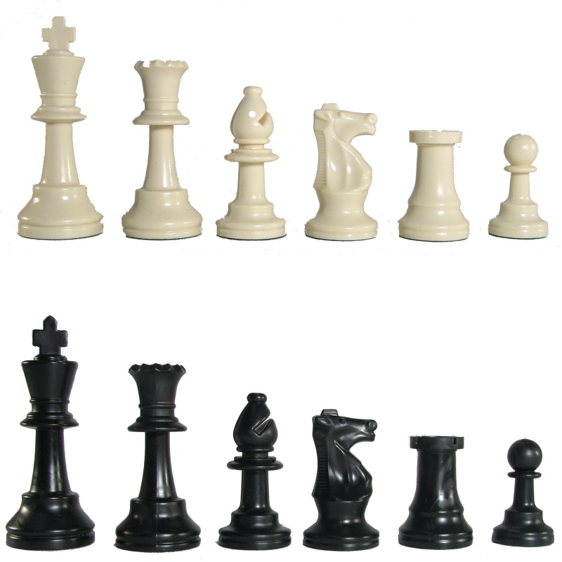  Basic Plastic Tournament & Club Staunton Chess Pieces