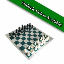 2" sq Tournament Chess Set #5 Folding 19" board 3 1/2" King 