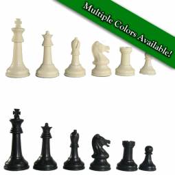 3 3/4" Weighted Deluxe Professional Tournament Plastic Chess Pieces