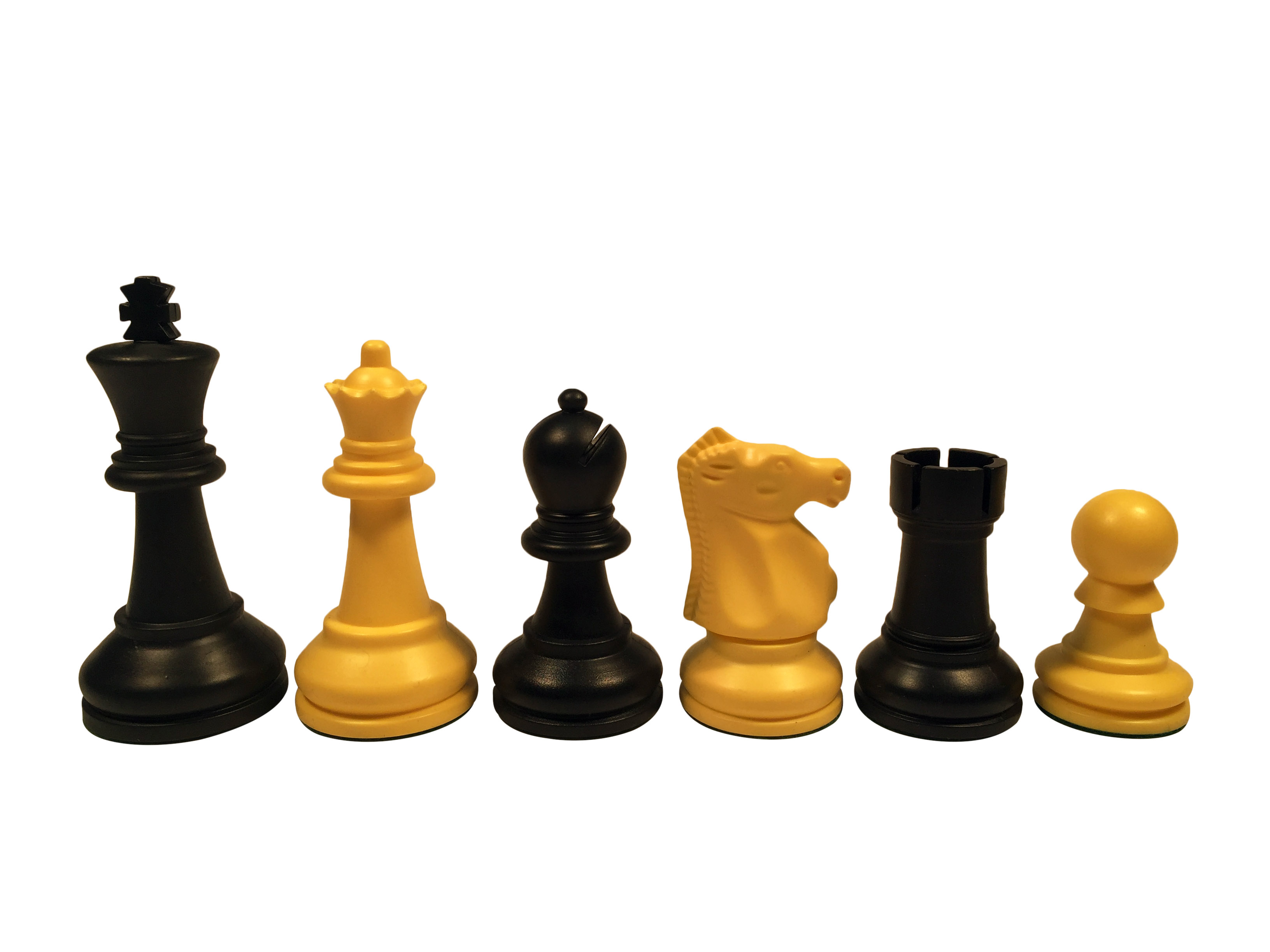Standard Club Plastic Chess Set Black & Ivory Pieces with Vinyl Rollup  Board - Black