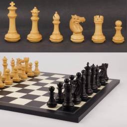 18" MoW Ebonized Phalanx Executive Chess Set