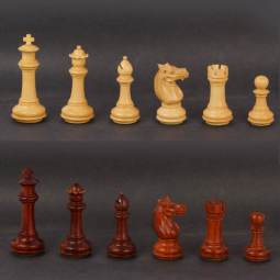3 1/2" MoW Padouk Phalanx Staunton Chess Pieces