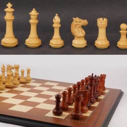 18" MoW Padouk Phalanx Presidential Chess Set
